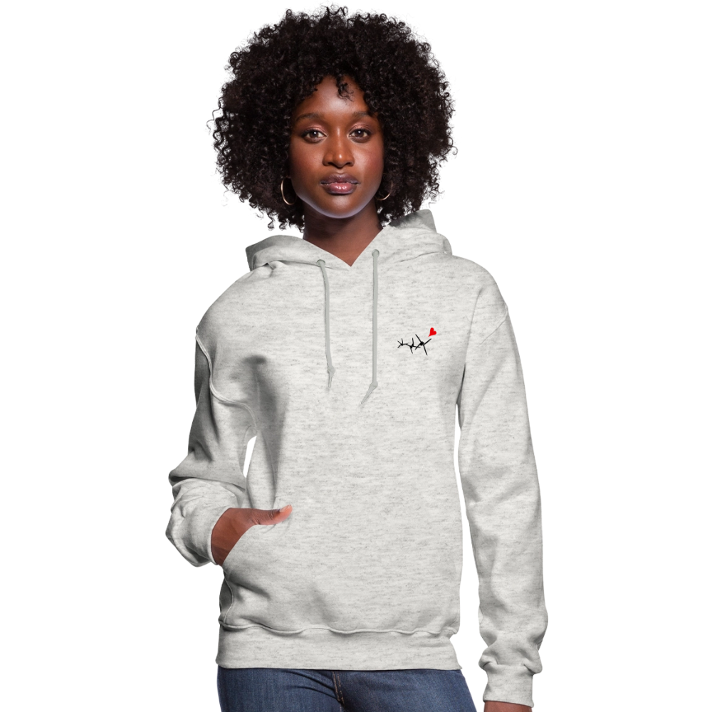 Women's Hoodie vine Rose - heather oatmeal