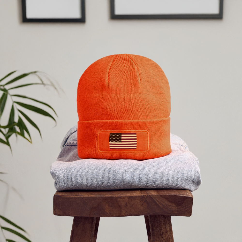 Patch Beanie - neon orange