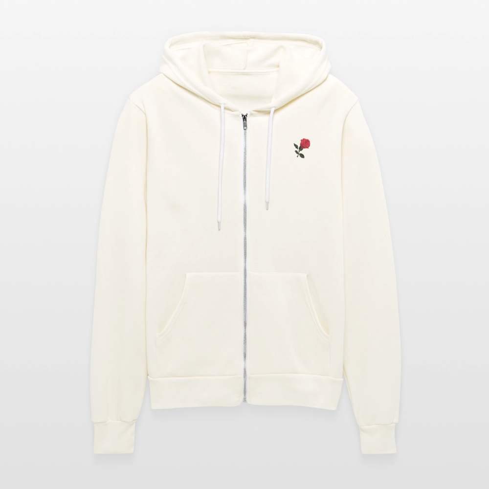 Full Zip Luxury Hoodie - vintage white