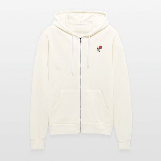 Full Zip Luxury Hoodie - vintage white