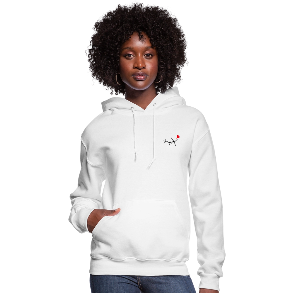 Women's Hoodie vine Rose - white