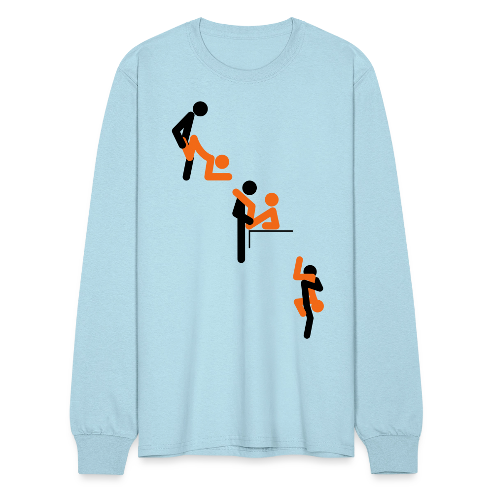 Men's Long Sleeve T-Shirt - powder blue