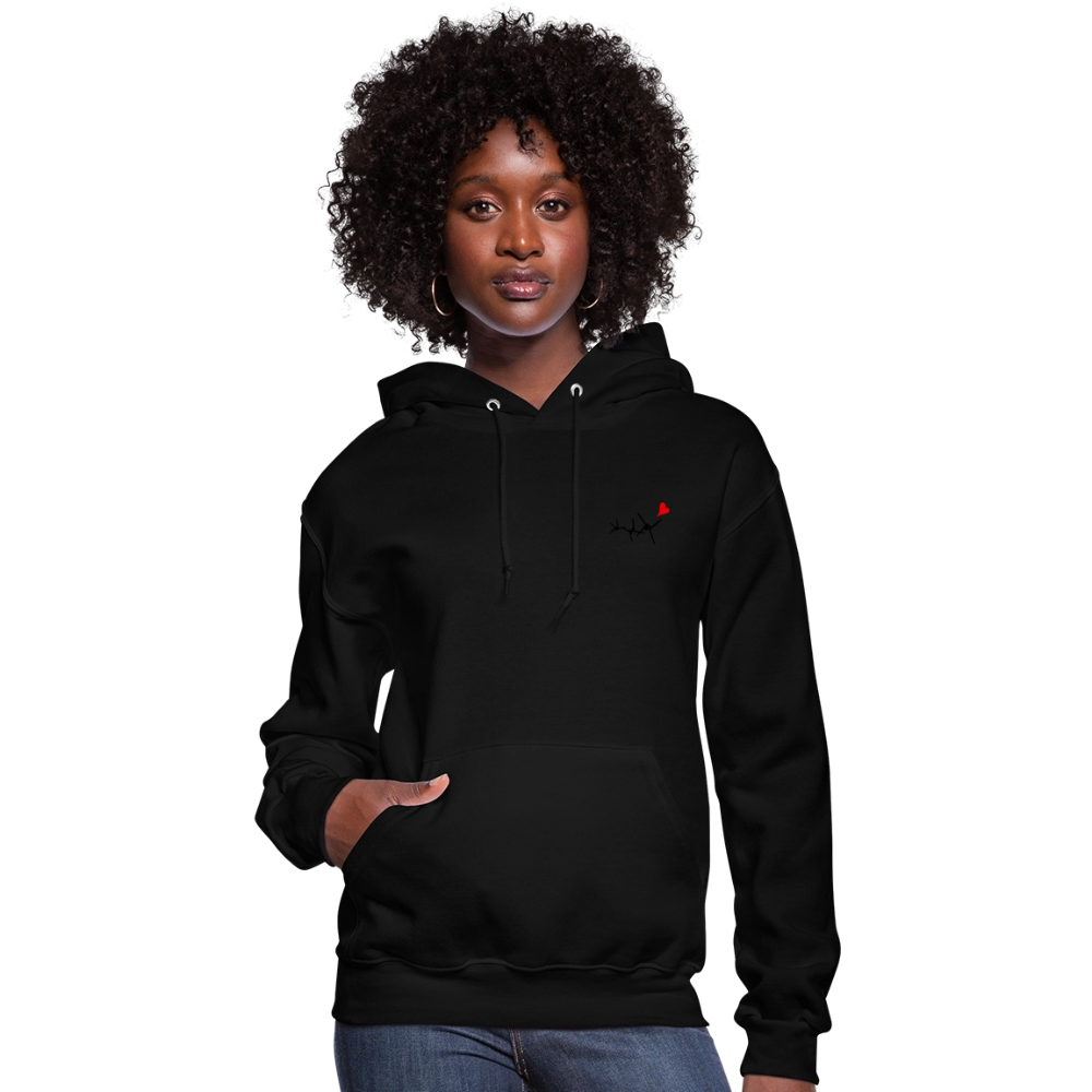 Women's Hoodie vine Rose - black