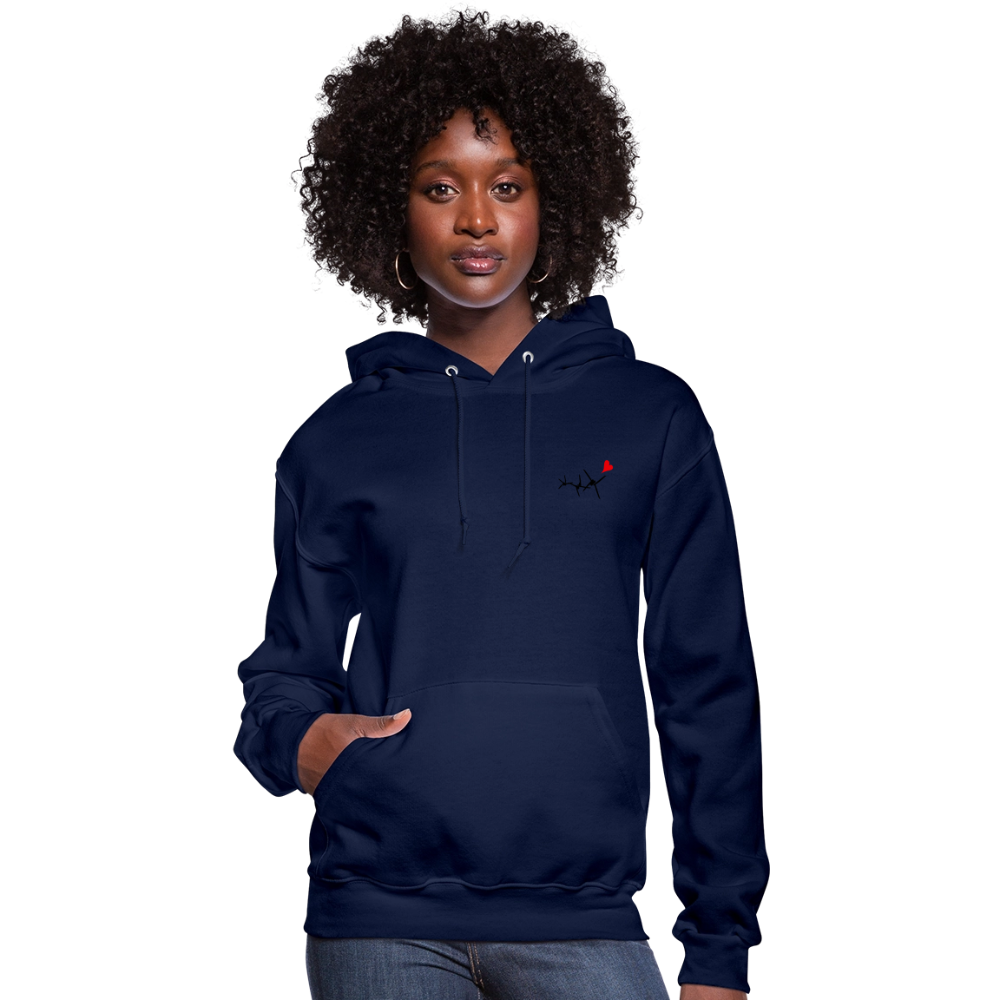 Women's Hoodie vine Rose - navy