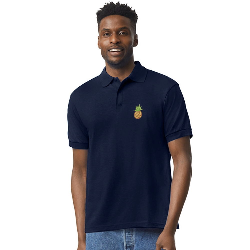 Gildan Unisex 50/50 Jersey Polo Tee - navy