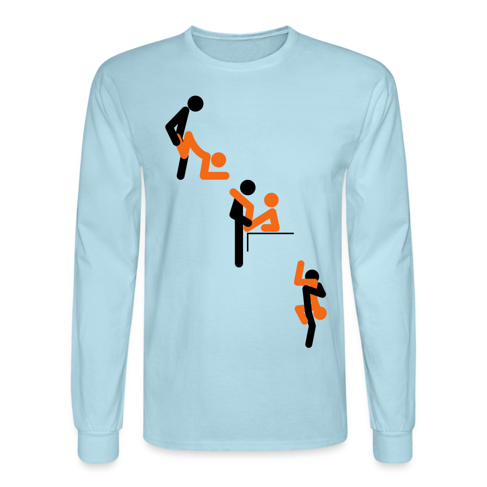 Men's Long Sleeve T-Shirt - powder blue