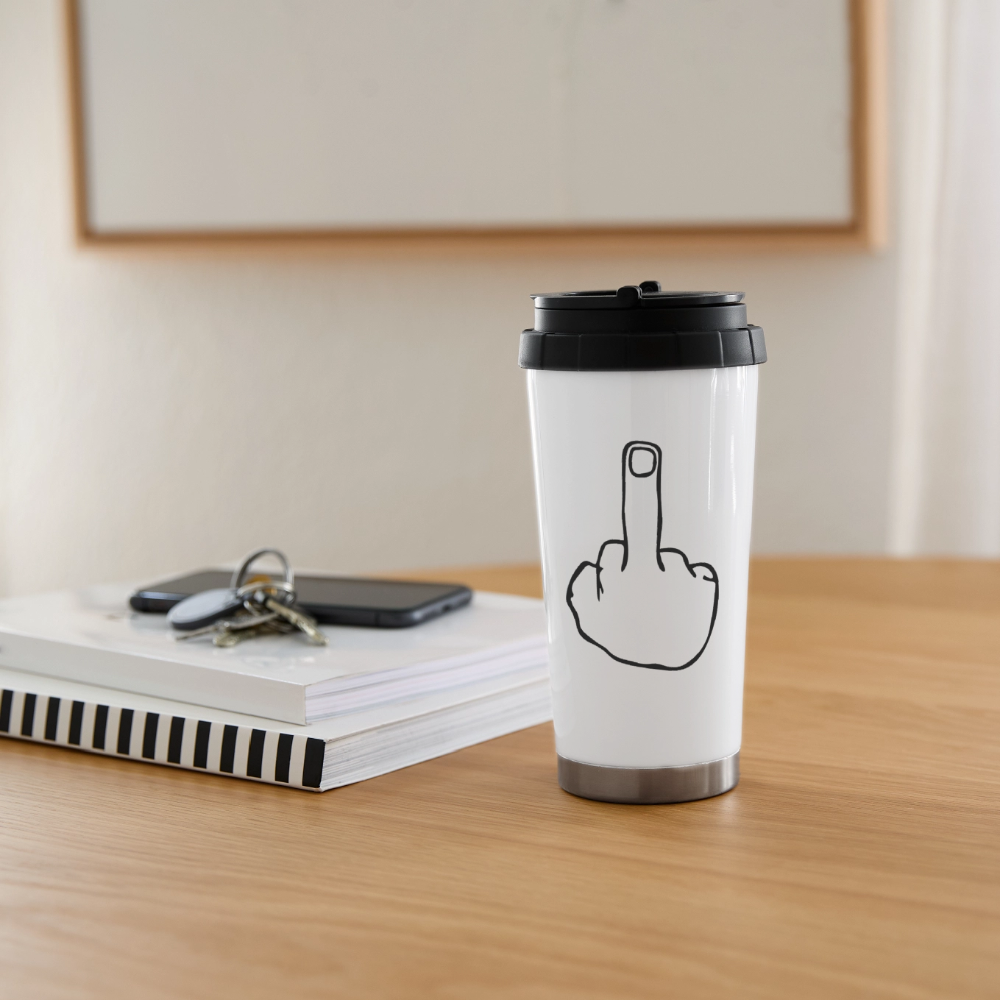 16 oz Travel Mug - white