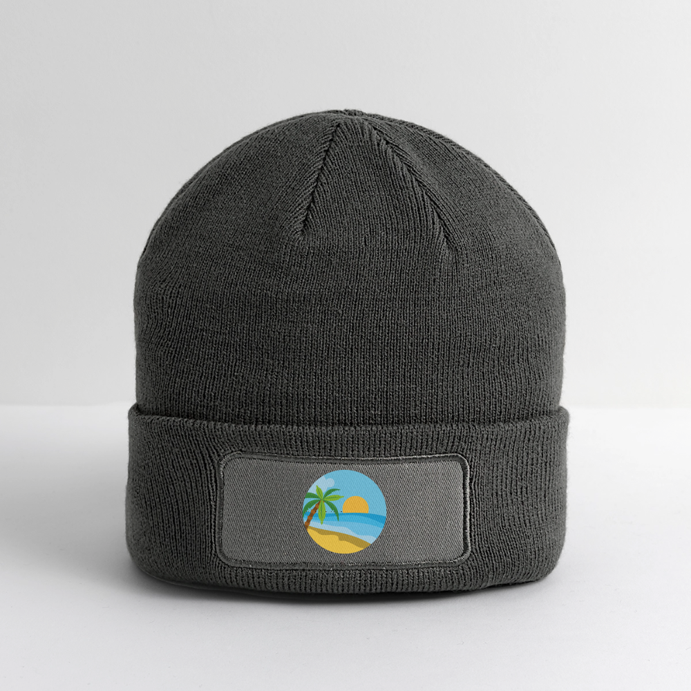 Patch Beanie Beach - charcoal grey