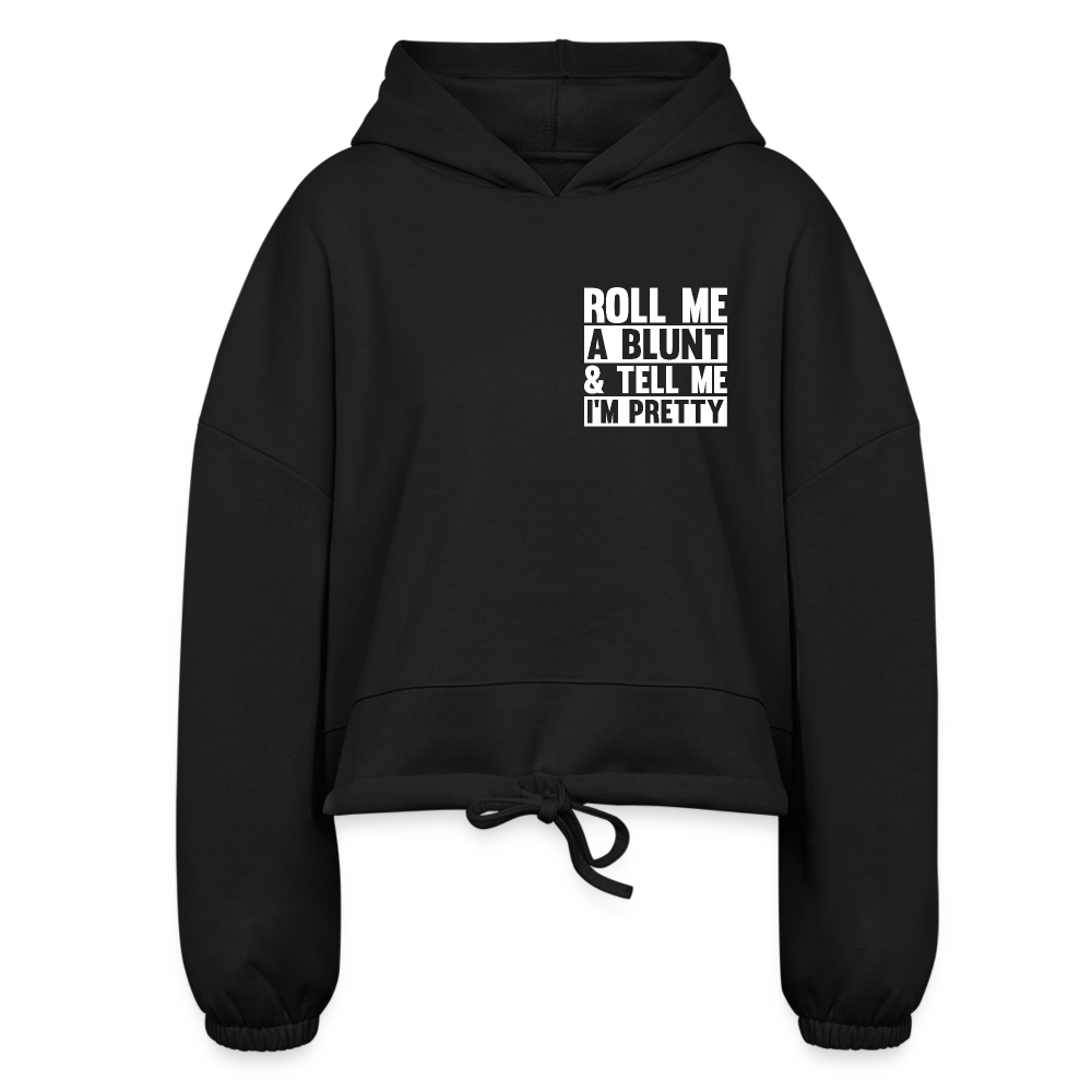 Women’s Cropped Hoodie - black