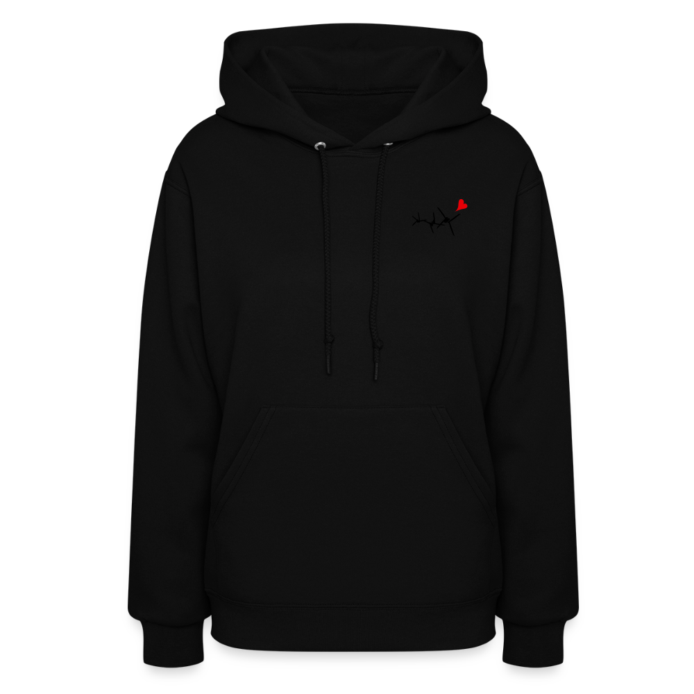 Women's Hoodie vine Rose - black