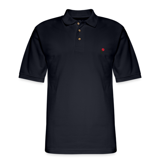 Men's Pique Polo Shirt Rose - midnight navy