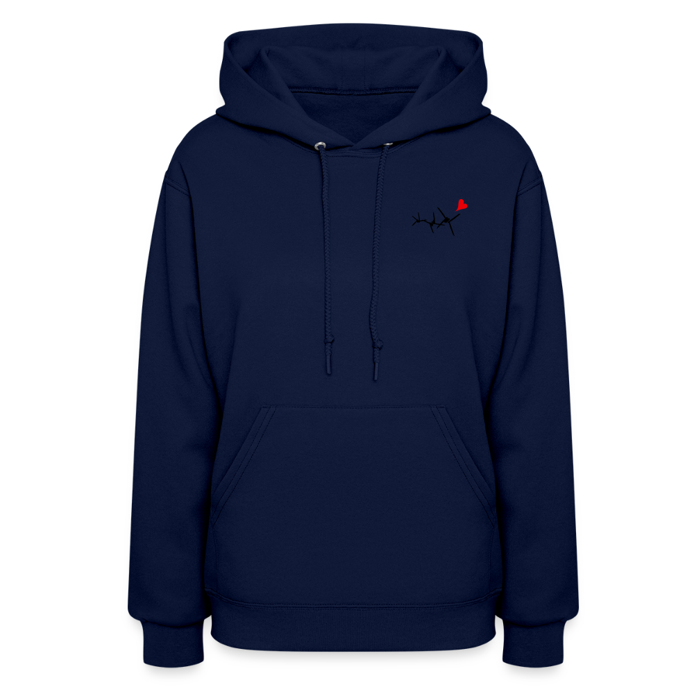 Women's Hoodie vine Rose - navy