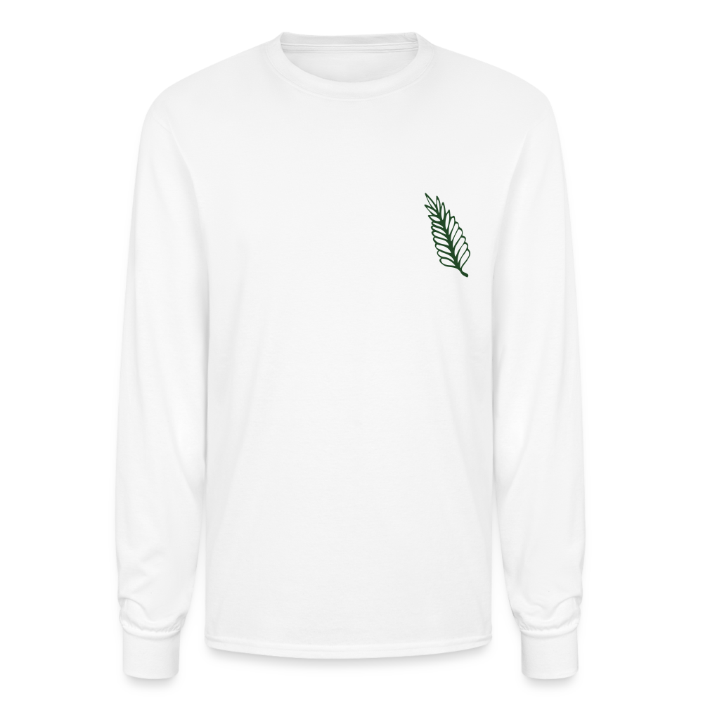 Champion Unisex Long Sleeve T-Shirt Leaf - white