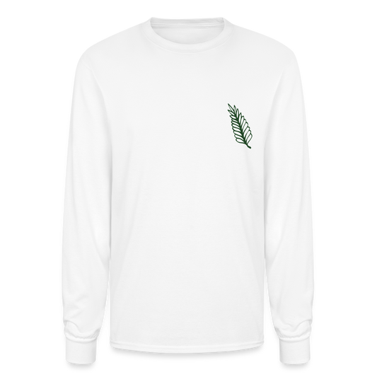 Champion Unisex Long Sleeve T-Shirt Leaf - white