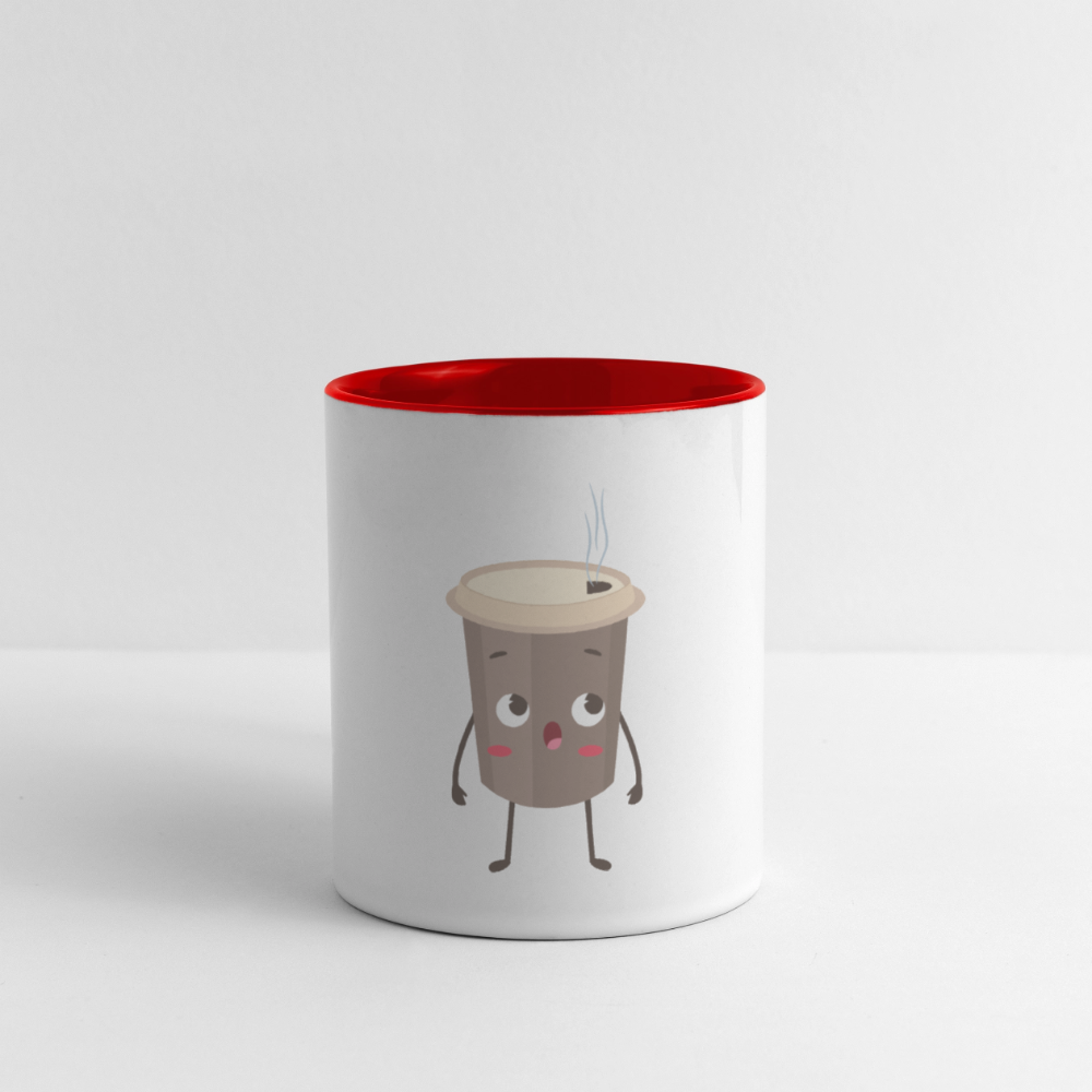 Contrast Coffee Mug - white/red