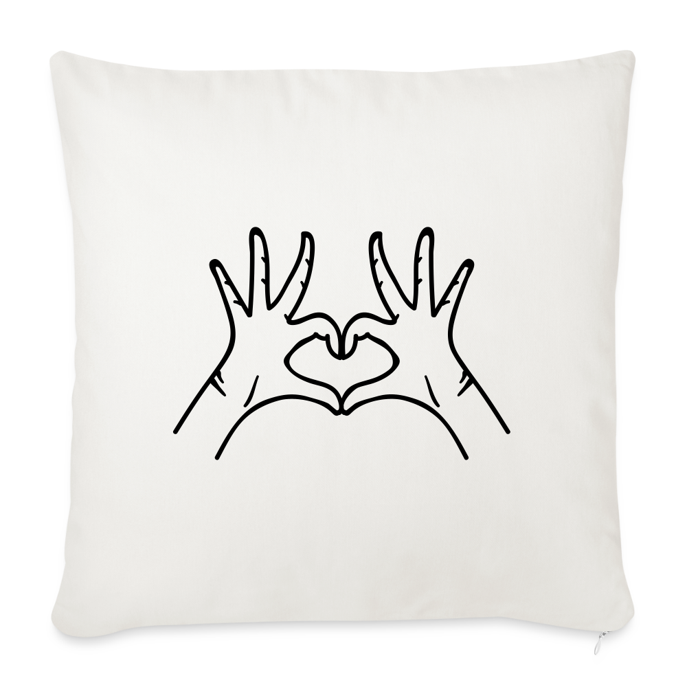 Throw Pillow Cover 18” x 18” - natural white