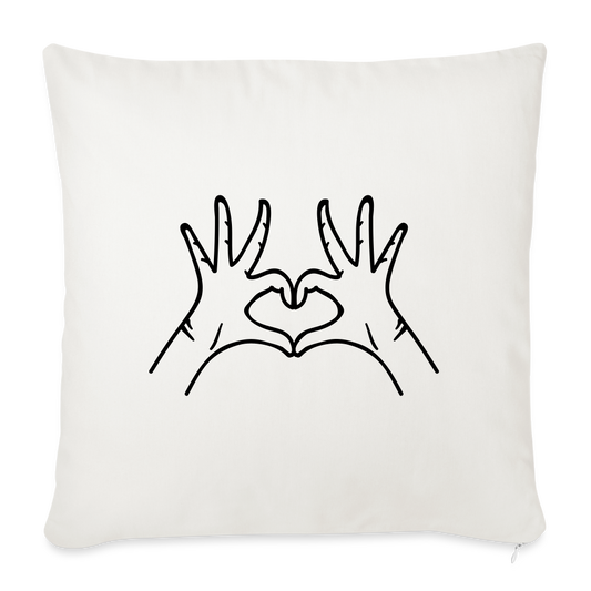 Throw Pillow Cover 18” x 18” - natural white