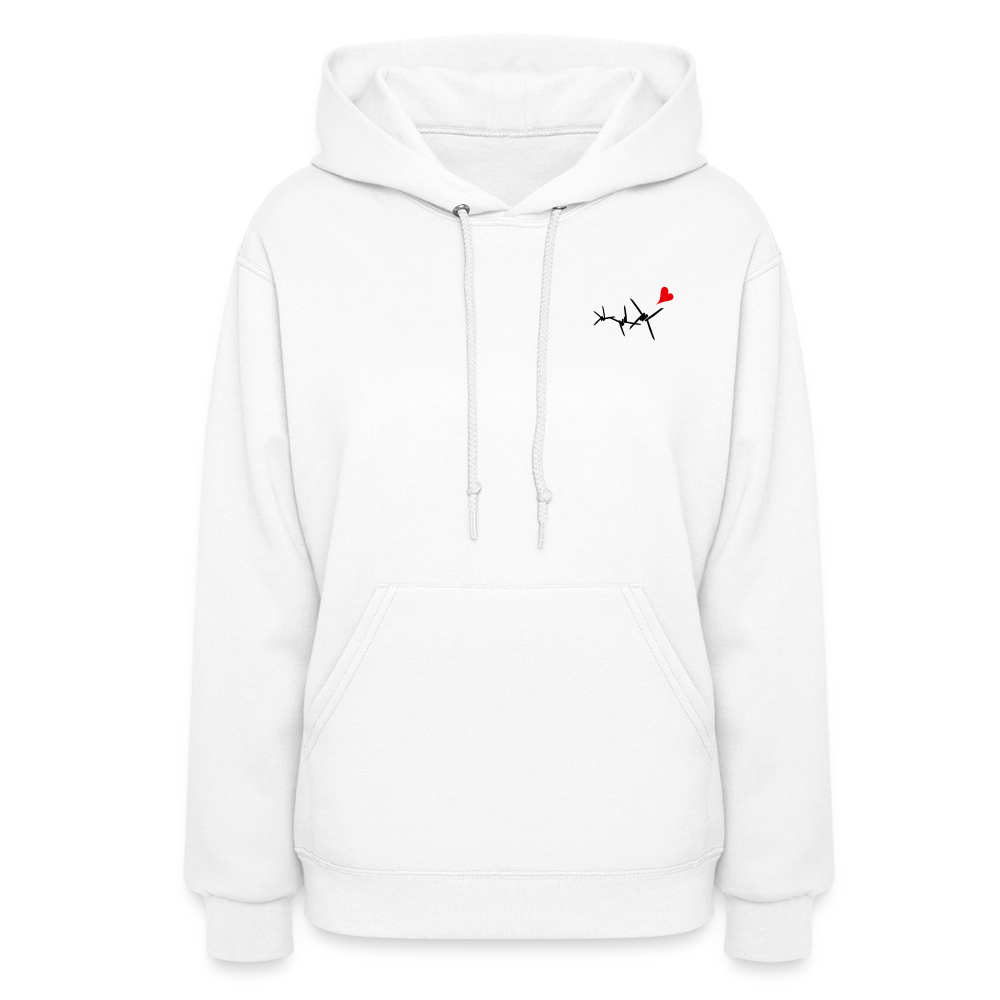 Women's Hoodie vine Rose - white