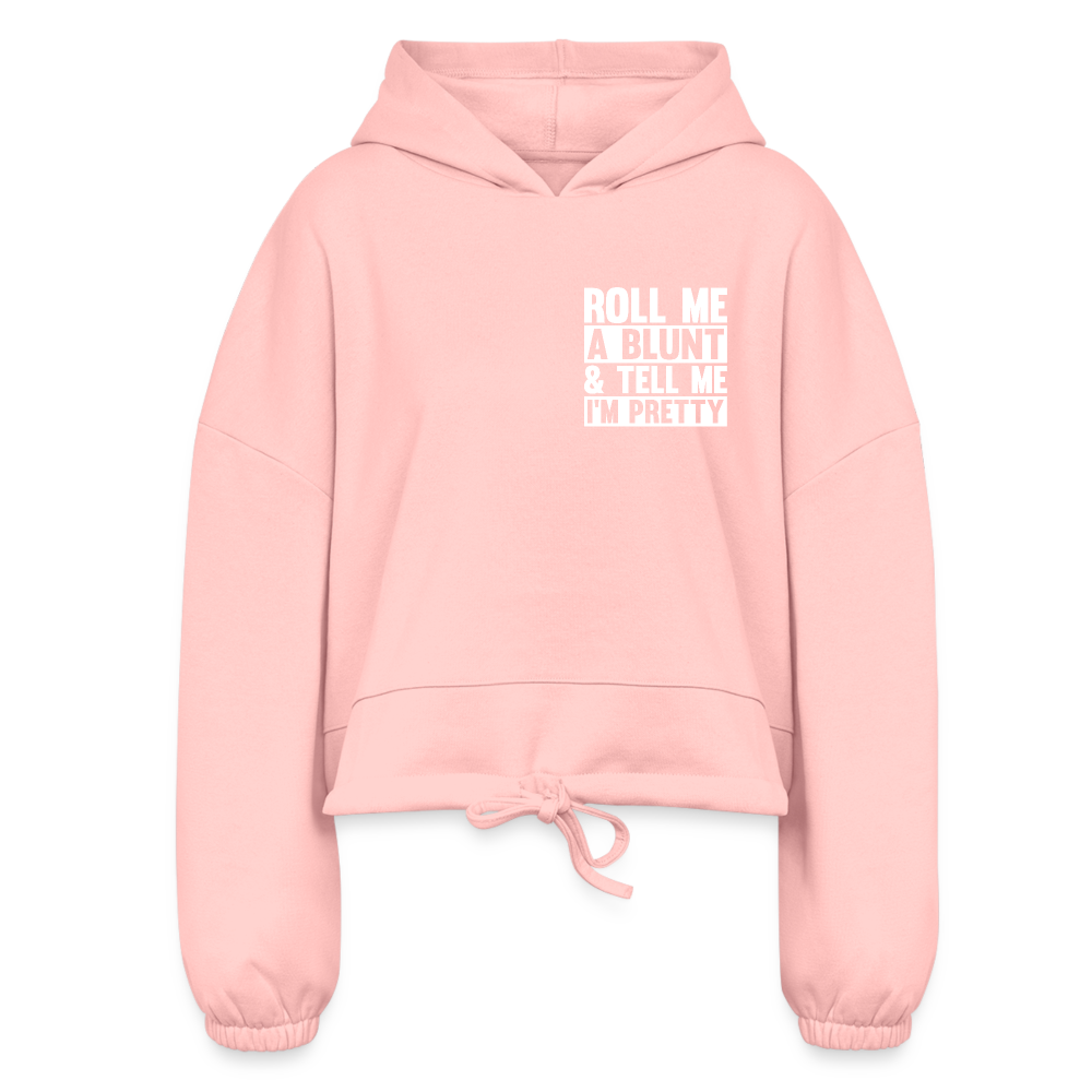 Women’s Cropped Hoodie - light pink