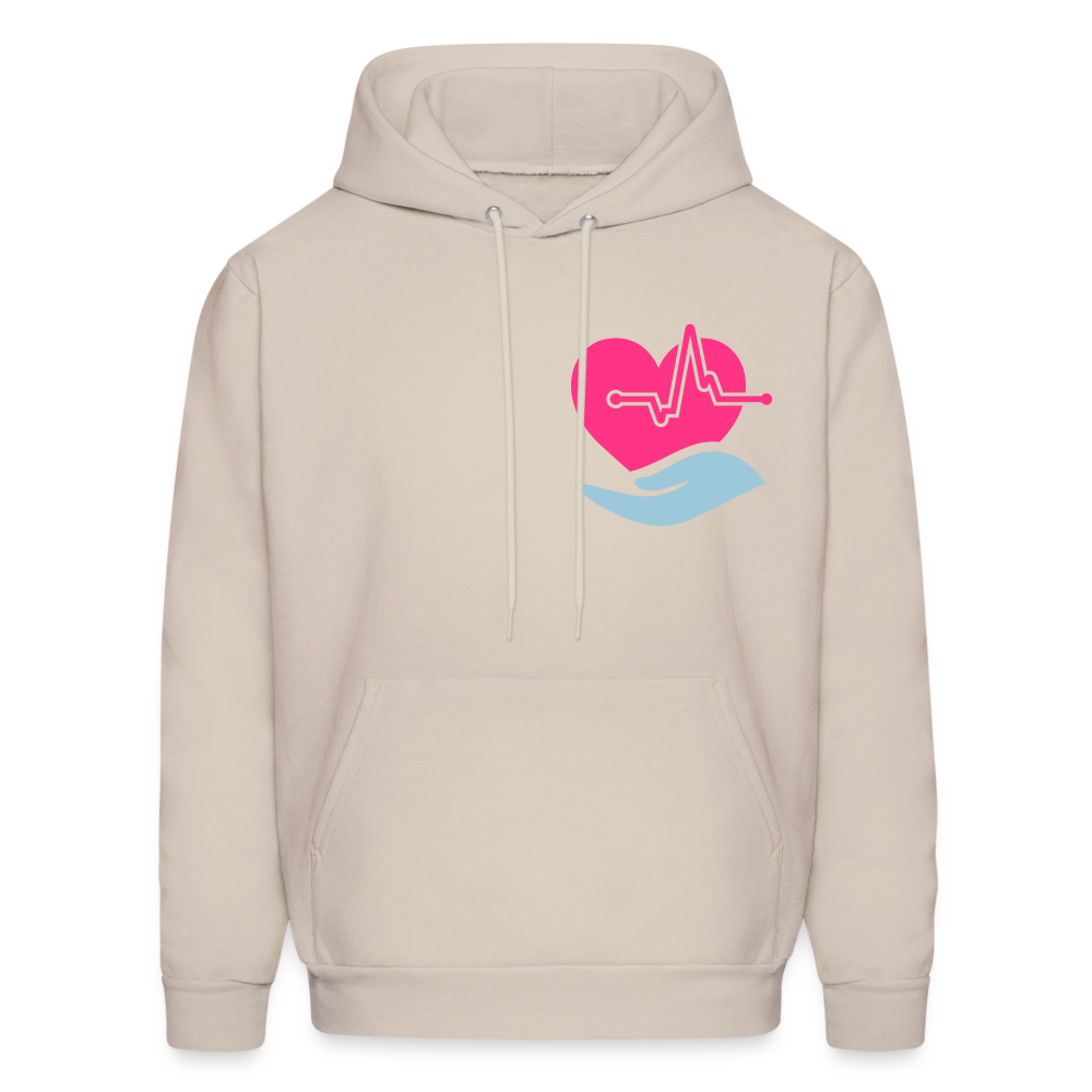 Men's Hoodie Heartbeat - Sand