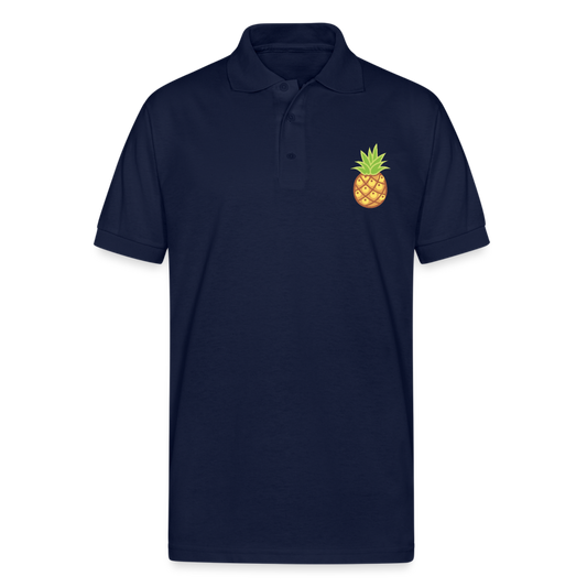 Gildan Unisex 50/50 Jersey Polo Tee - navy